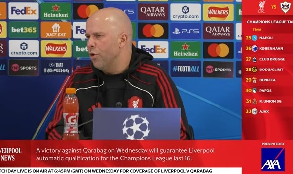 世界杯实时比分-斯洛特：阵容缺人影响很大 也许去年能拿英超是因为欧冠早早出局